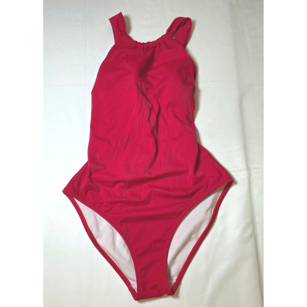 Boden Womens‎ Red High Neck Crossback One Piece Swimsuit Padded Size US 8 S0386